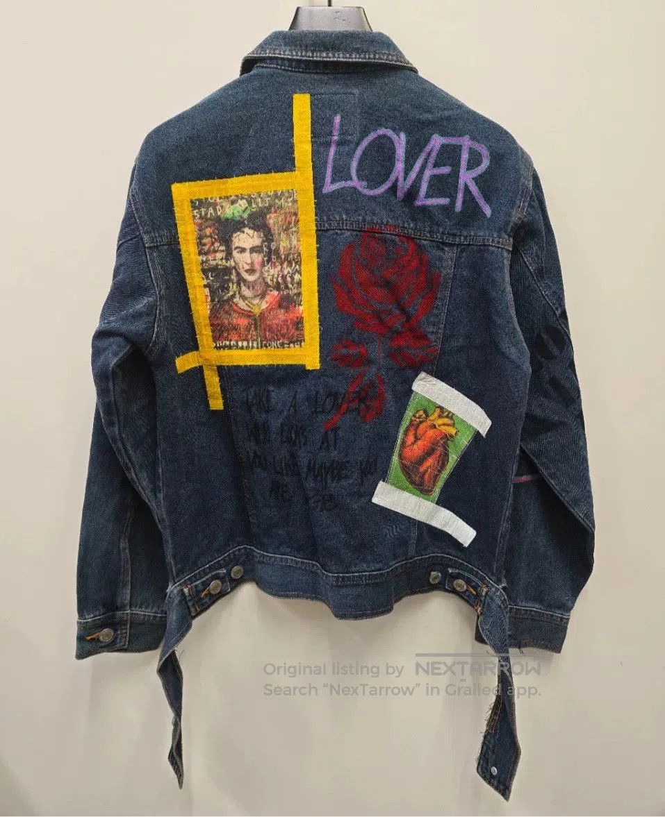 MIDNIGHT RODEO Limited Edition Graffiti Denim Jacket. Size XS / US 0-2 / IT 36-38 - 2 Thumbnail
