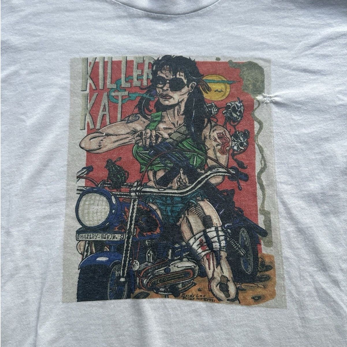 Hanes × Vintage Vintage Randy Lee Tattoo Killer Kat 1991 Shirt Men’s Large L Size US L / EU 52-54 / 3 - 2 Thumbnail