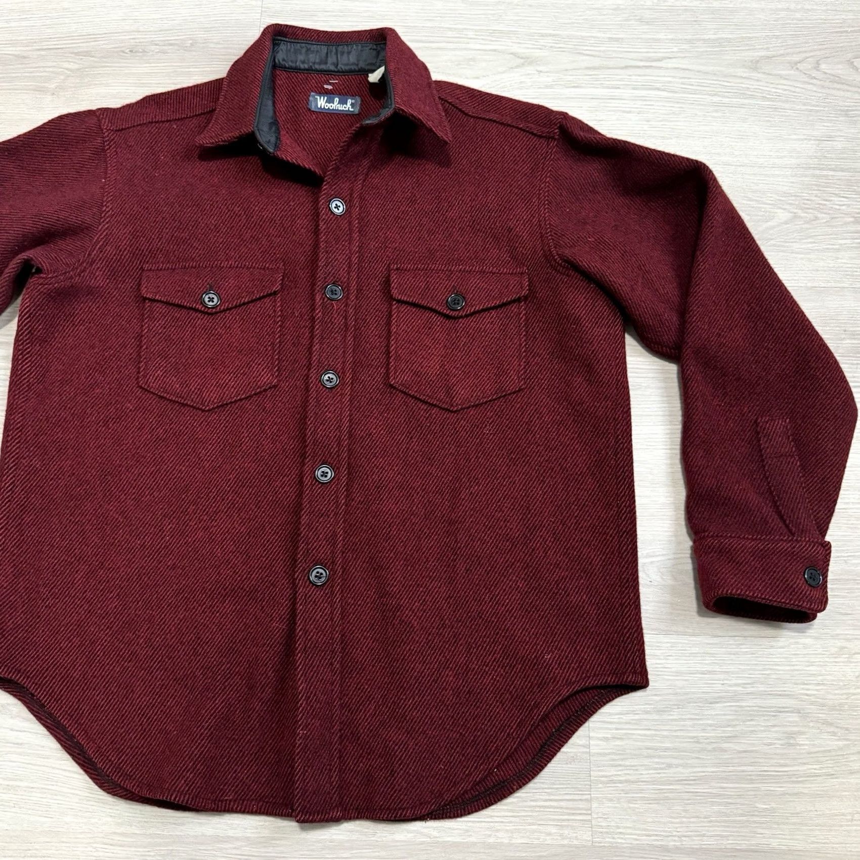 Vintage VINTAGE Woolrich Mackinaw Shirt Jacket Mens L Red Wool Blend Shacket Button Size US L / EU 52-54 / 3 - 3 Thumbnail