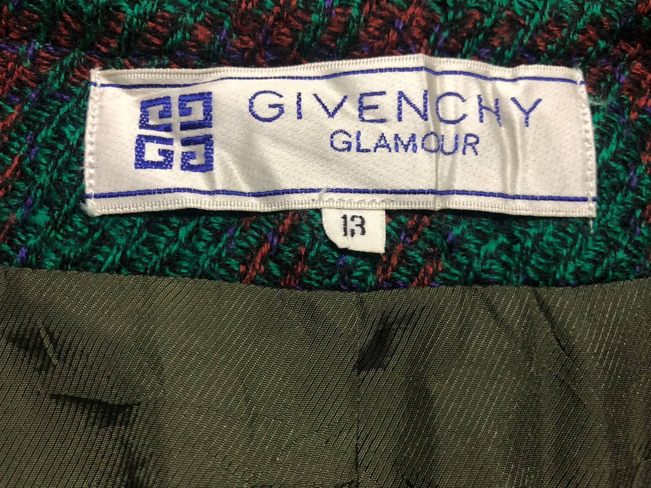 Givenchy × Vintage 💥Vintage Givenchy Glamour Plaid Coat Jacket Size L / US 10 / IT 46 - 13 Thumbnail