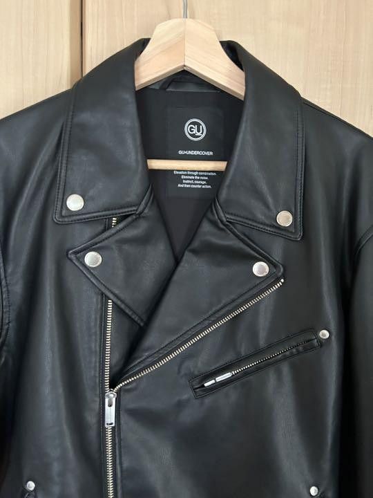 Undercover GU x UNDERCOVER Double Riders Jacket Black Leather M