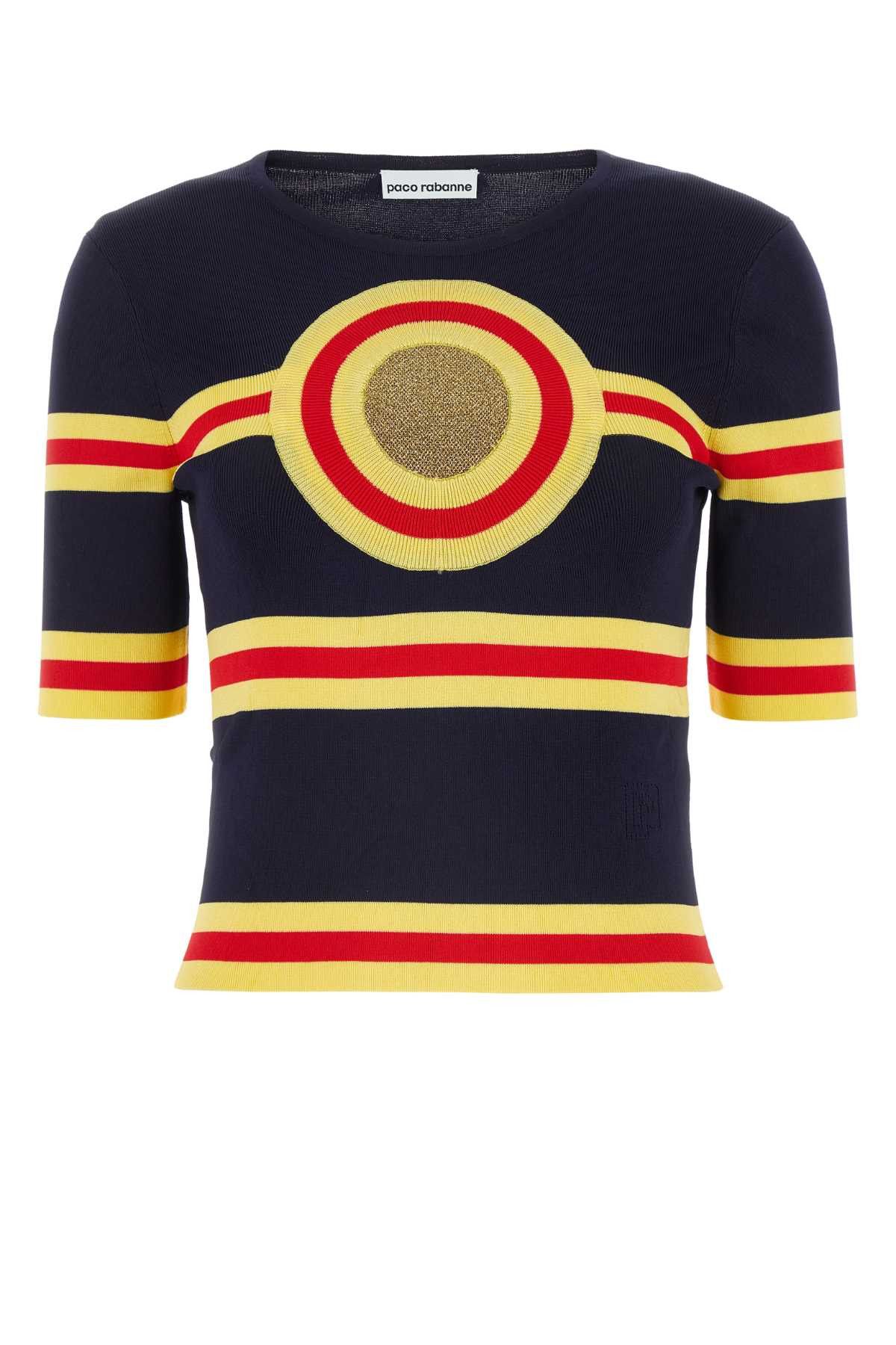 image of Paco Rabanne Multicolor Stretch Viscose Blend Top, Women's (Size Small)