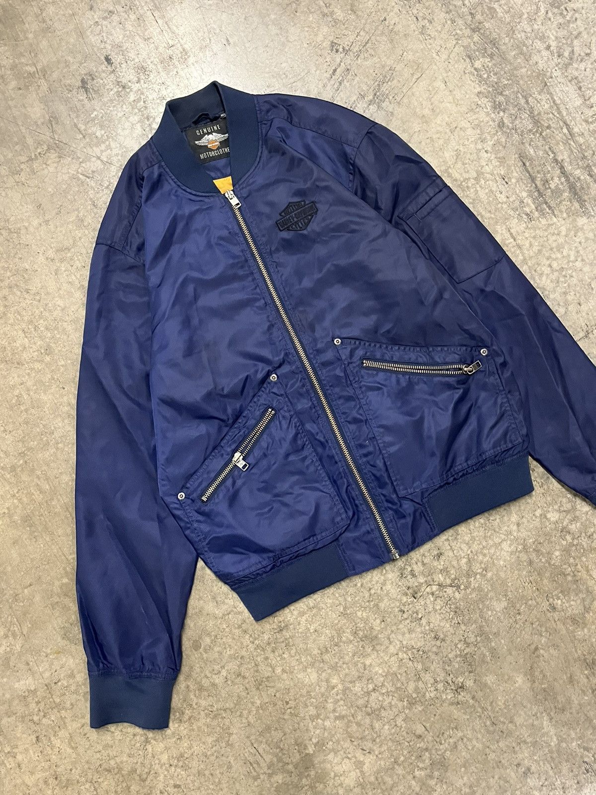 Harley Davidson × Vintage Harley bomber jacket vintage streetwear hyper rare biker Size US M / EU 48-50 / 2 - 3 Thumbnail