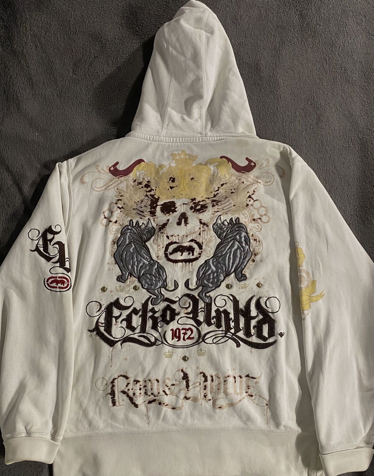 Ecko Unltd. × Marc Ecko Vintage Rare White Zip Hoodie Ecko Unltd / Mark Ecko 2000x Size US XL / EU 56 / 4 - 5 Thumbnail
