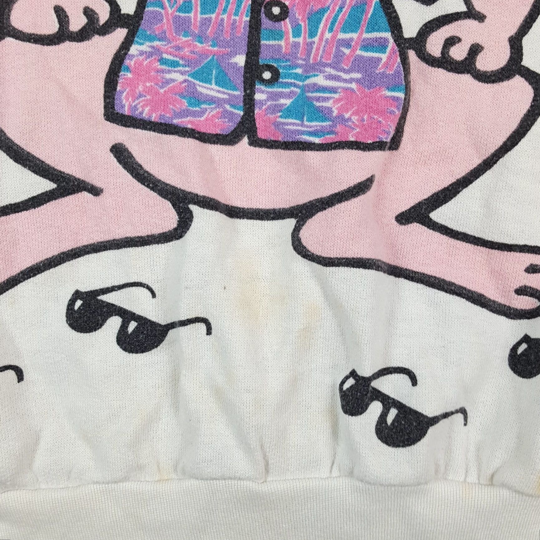 Vintage VINTAGE Fashion Square Sweatshirt Shirt Unisex Adults White 80s 90s Hawaiian Bunny Pullover Crewneck Size S Size US S / EU 44-46 / 1 - 5 Thumbnail