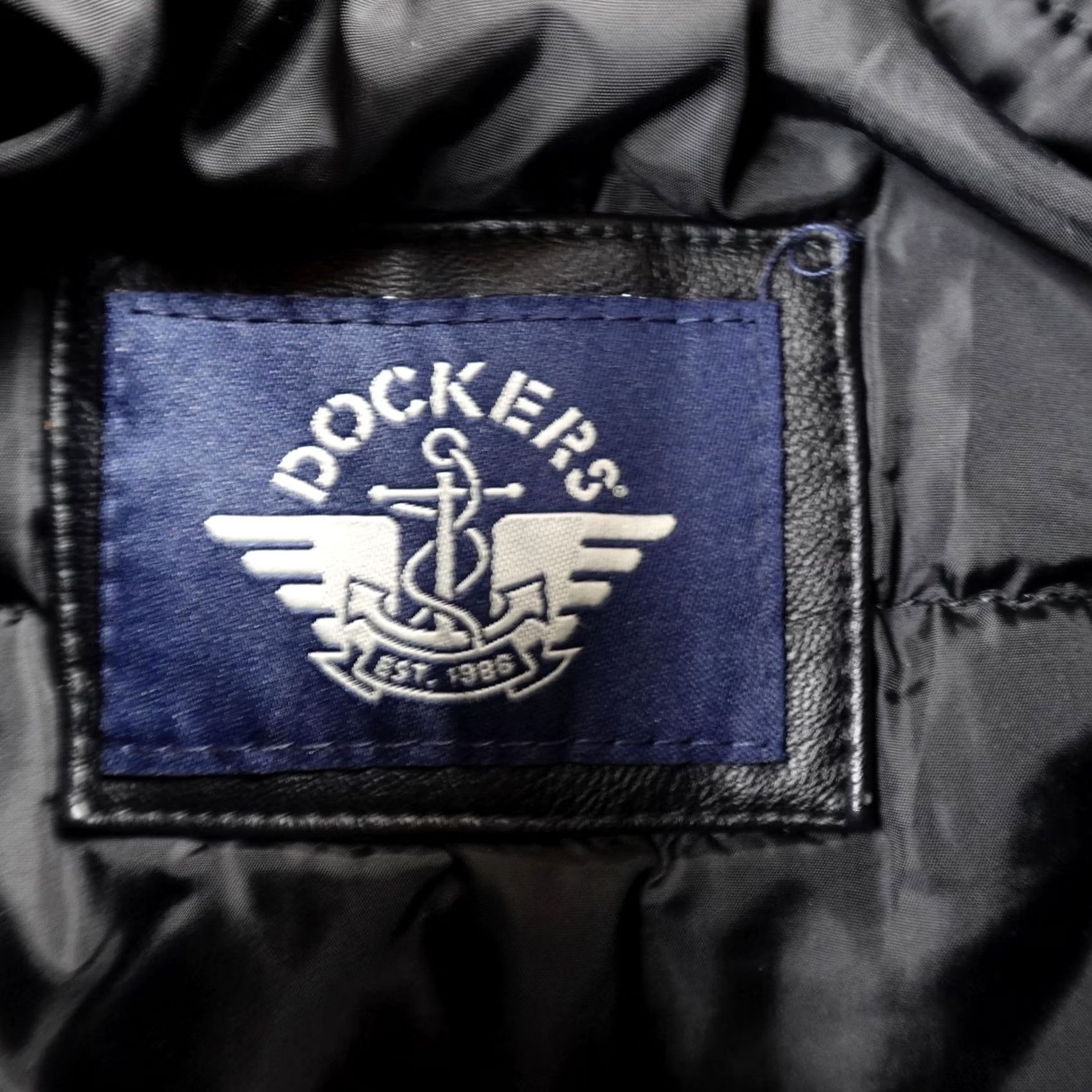 Dockers Dockers Jacket Mens S Black Faux Leather Moto Biker Full Zip Coat Lined Work Size US S / EU 44-46 / 1 - 3 Thumbnail