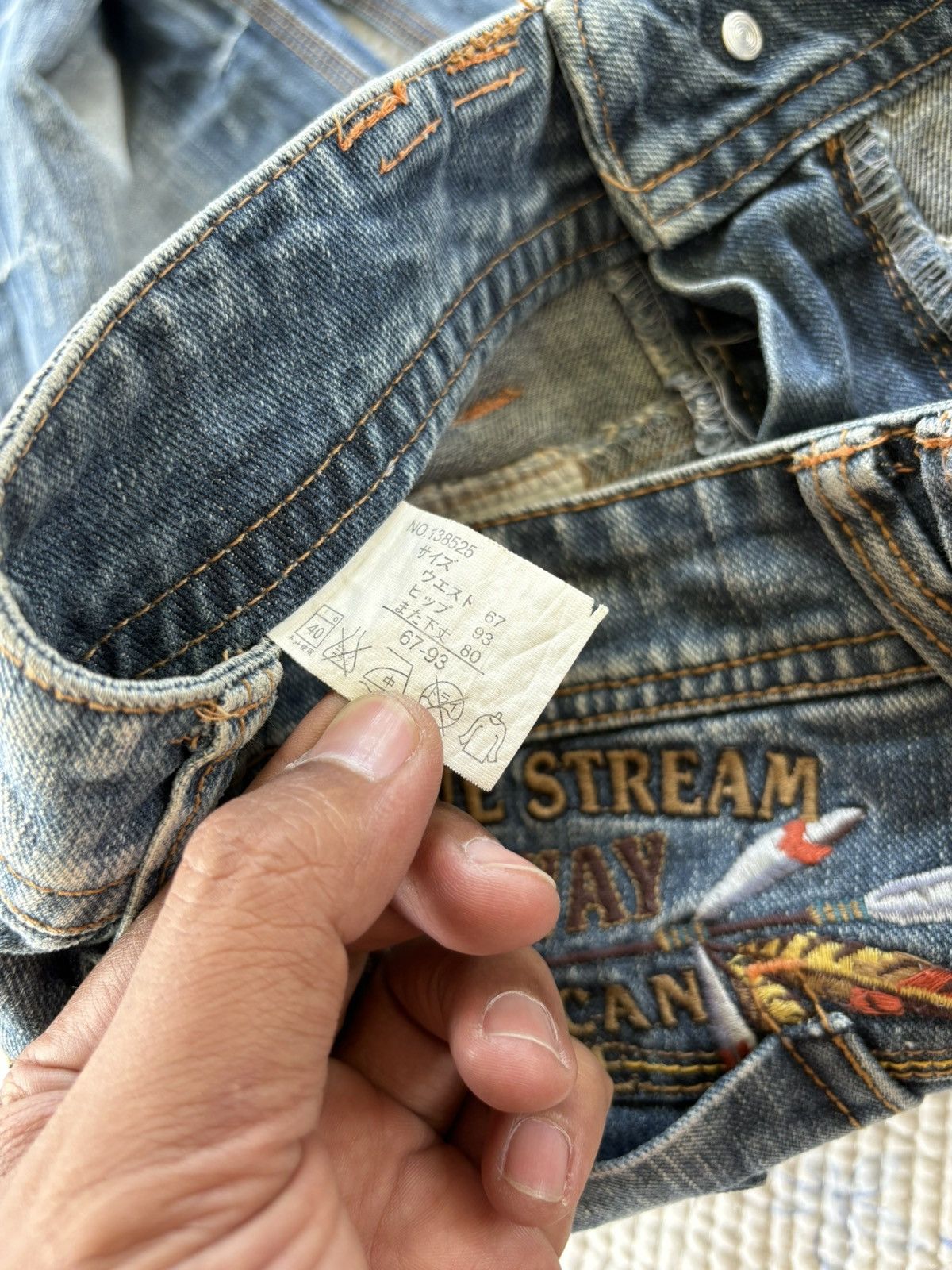 Japanese Brand Japanese Genes Native American Embroidered Bootcut Y2K Jeans Size US 32 / EU 48 - 19 Thumbnail