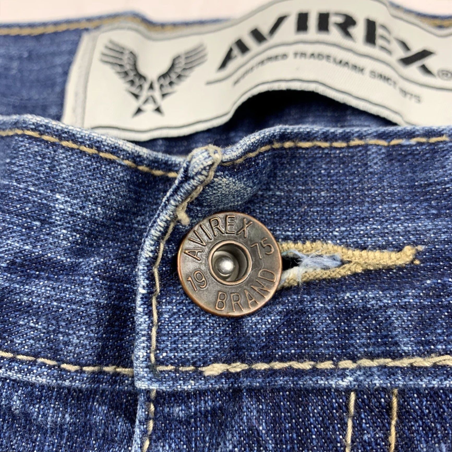 Avirex VINTAGE Avirex Jeans Men 34x30 Blue Grunge Skater Urban Y2K American Baggy Straight Relaxed Blue 34 30 Men Jeans Avirex Size US 34 / EU 50 - 7 Thumbnail