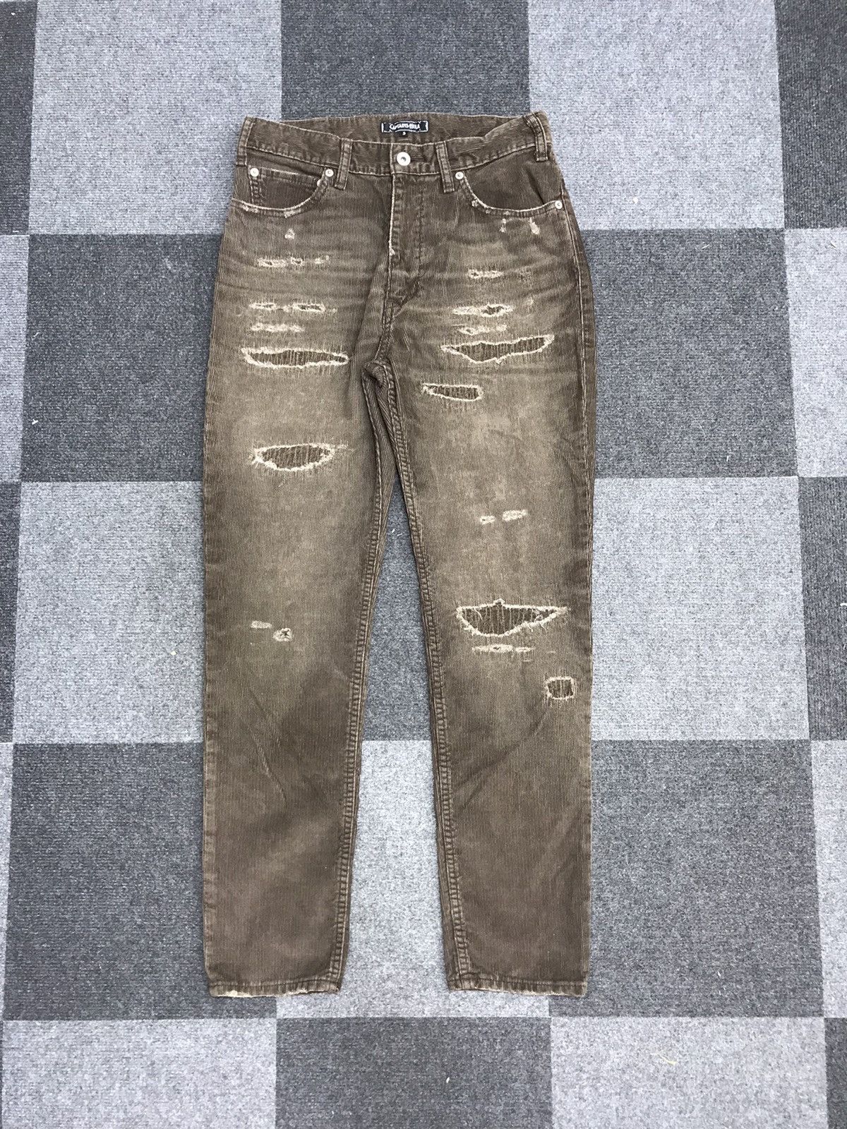 Japanese Brand Statement Pant CAPT HELM Japan Distressed Curduroy Pant Size US 29 - 3 Thumbnail