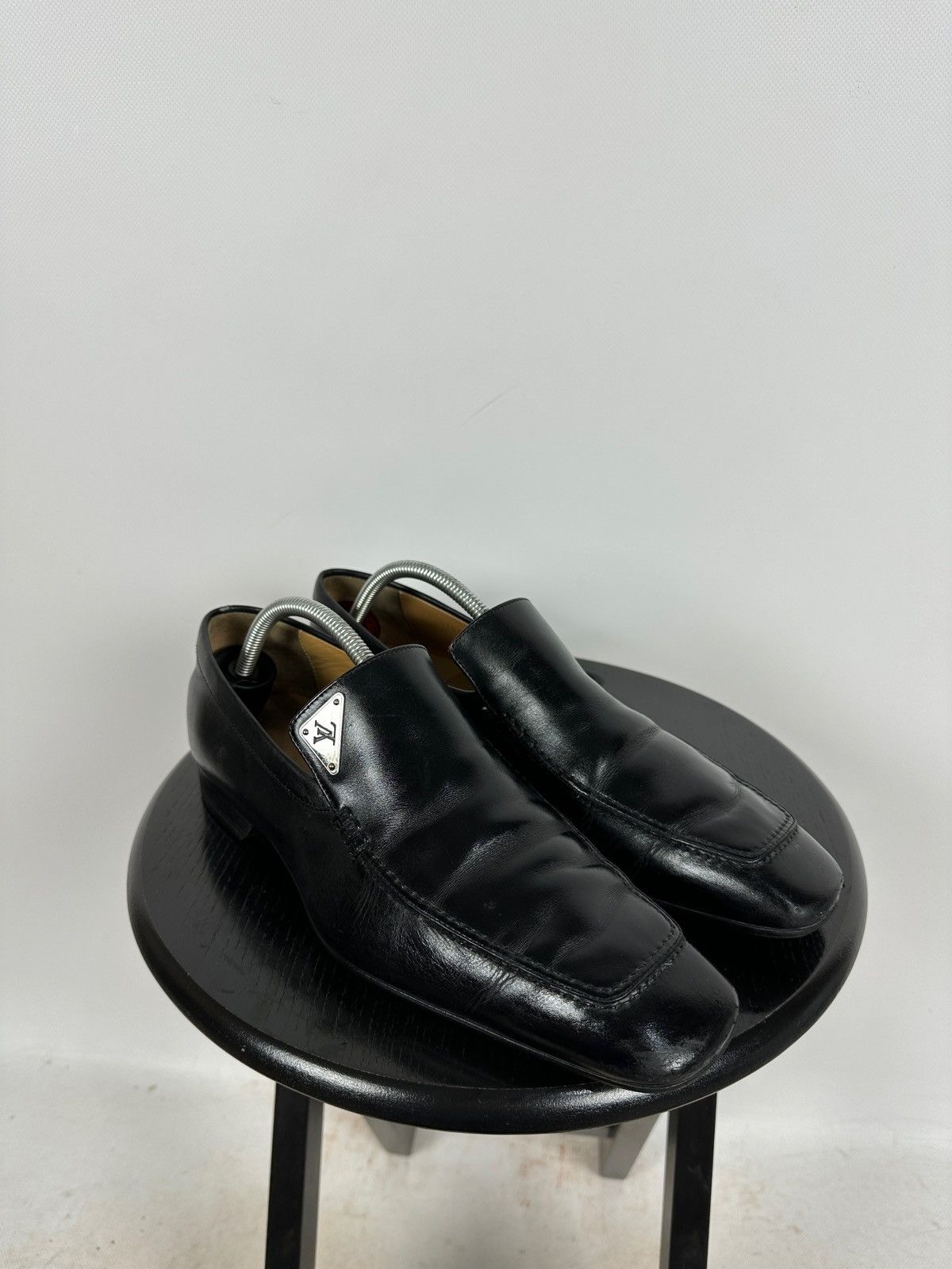 Louis Vuitton Louis Vuitton Black Leather Loafers Shoes Size US 10 / EU 43 - 1 Thumbnail