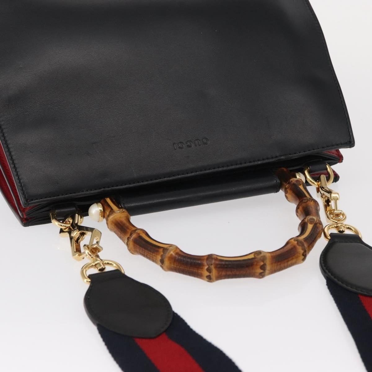 Gucci Gucci Bamboo Web Leather Nim Fair Bag Black Size ONE SIZE - 4 Thumbnail