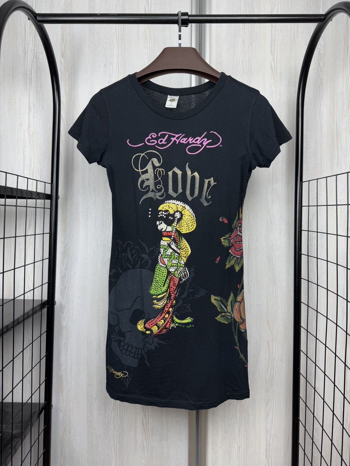 Ed Hardy Rare print vintage “Love” Long T-shirt Ed Hardy made in USA Size M / US 6-8 / IT 42-44 - 1 Thumbnail