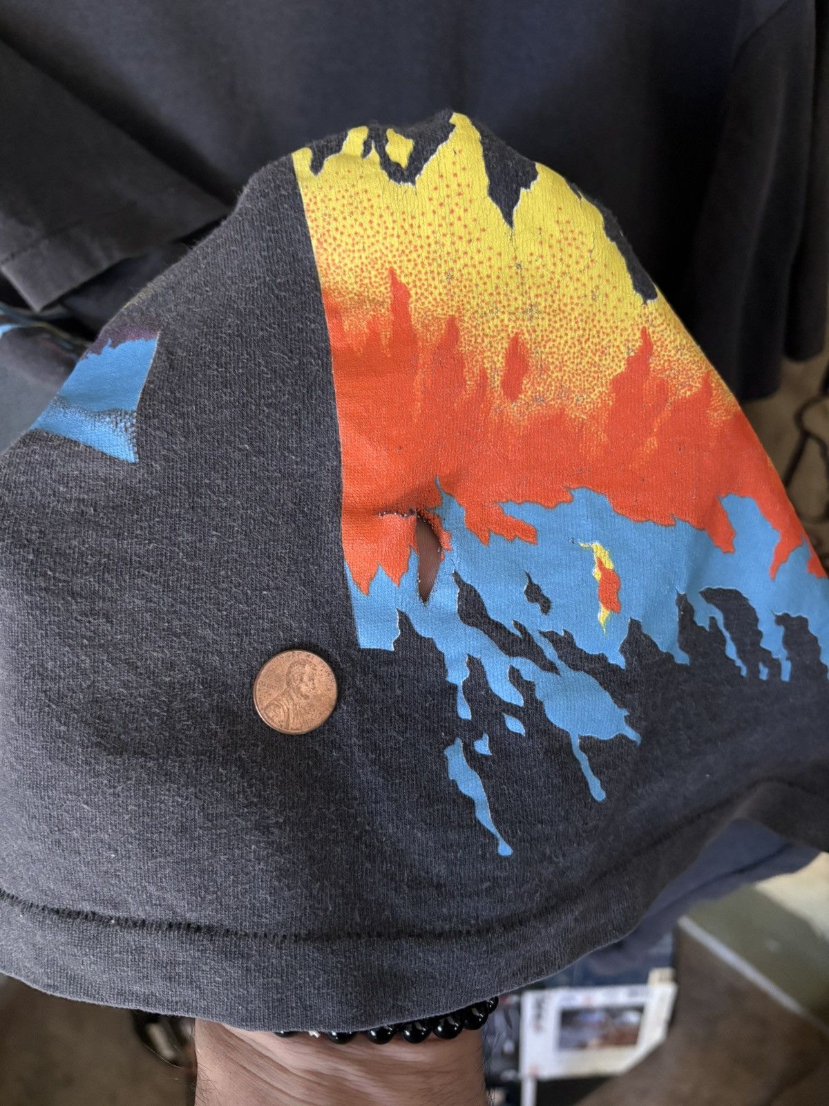 Vintage Vintage 1990’s Back To The Future Neon AOP Shirt Size XL Size US XL / EU 56 / 4 - 5 Thumbnail