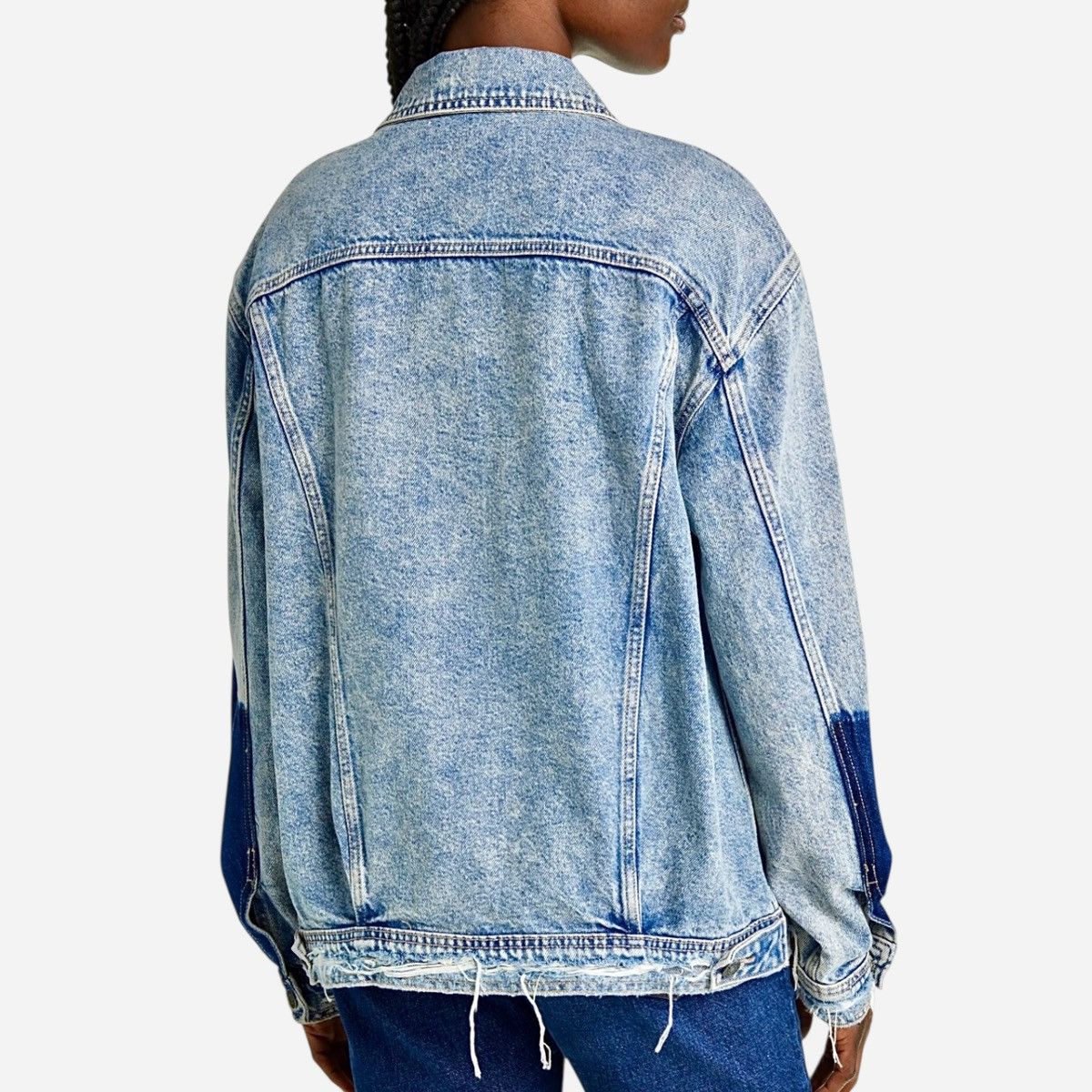 HIDDEN Hidden Dakota Wash Patch Sleeve Oversized Jacket Sz M (8-10) Size M / US 6-8 / IT 42-44 - 4 Thumbnail