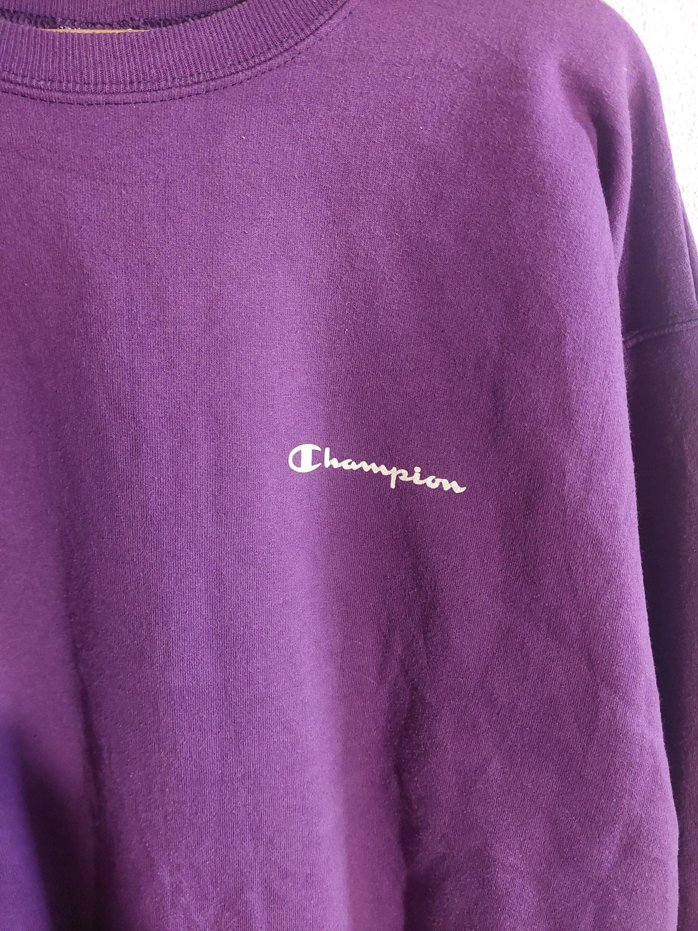 Champion Vintage Champion Purple Pullover Sweatshirt Size XL Size US XL / EU 56 / 4 - 3 Thumbnail