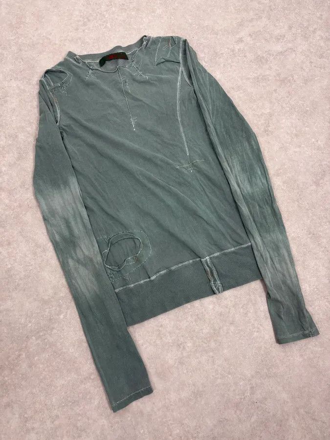 Andrew Mackenzie 2000s Andrew Mackenzie Khaki Reworked Sweater Size US S / EU 44-46 / 1 - 4 Thumbnail