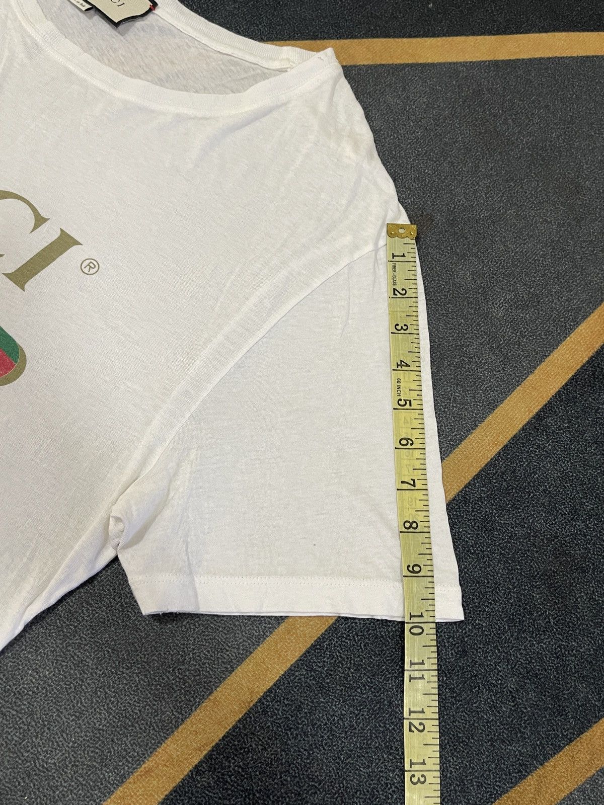 Gucci 🔥A$AP ROCKY🔥Gucci Classic Logo White Tee - size L Size US L / EU 52-54 / 3 - 12 Thumbnail