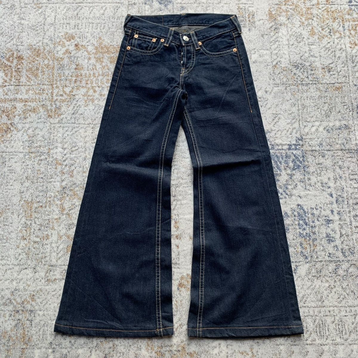 Levi's Vintage Clothing 90s Rare Vintage Levi's 929 Wide Leg Flared Pants Size 28" / US 6 / IT 42 - 5 Thumbnail