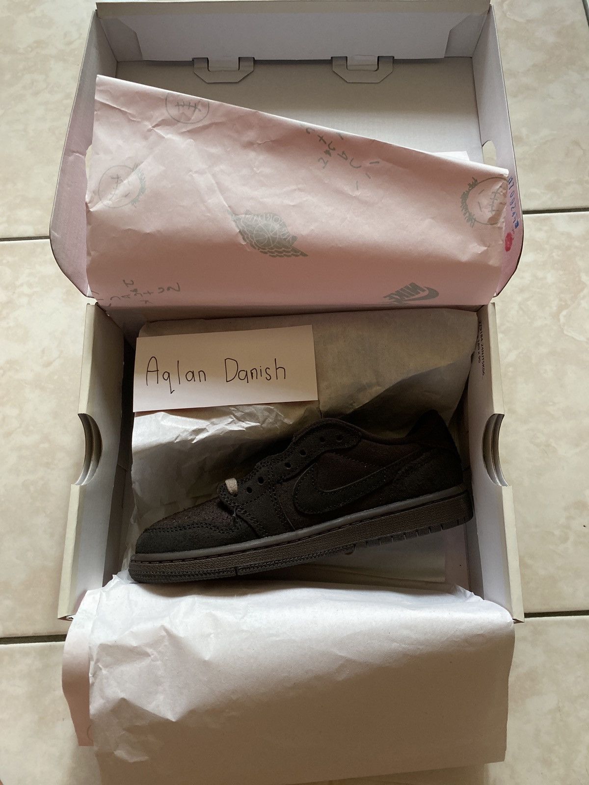Jordan Brand × Nike Nike Air Jordan 1 Low x Travis Scott Velvet Brown (PS) Size US 5 / EU 37 - 8 Thumbnail