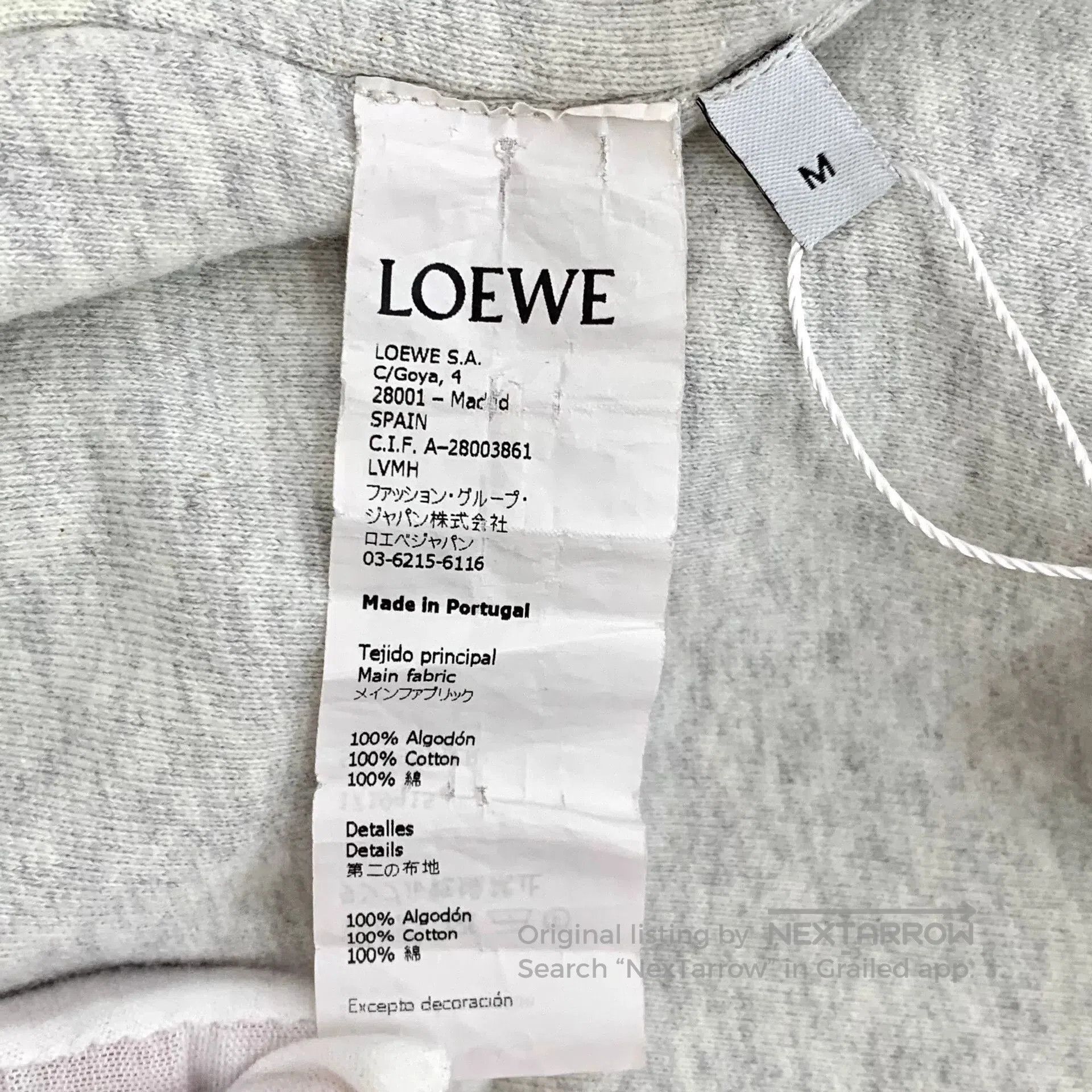 Loewe Loewe Gray White Logo Embroidered Sweatshirt. Size US M / EU 48-50 / 2 - 7 Thumbnail