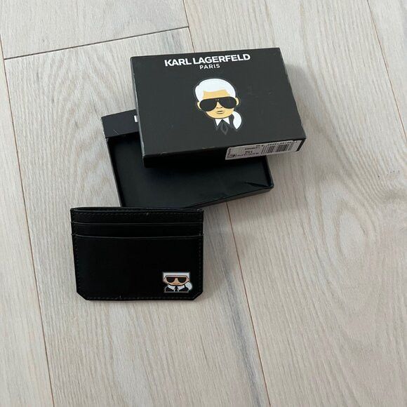 Karl Lagerfeld KARL LAGERFELD PARIS BLACK SIZE SMALL WALLET CARD HOLDER Size ONE SIZE - 1 Thumbnail