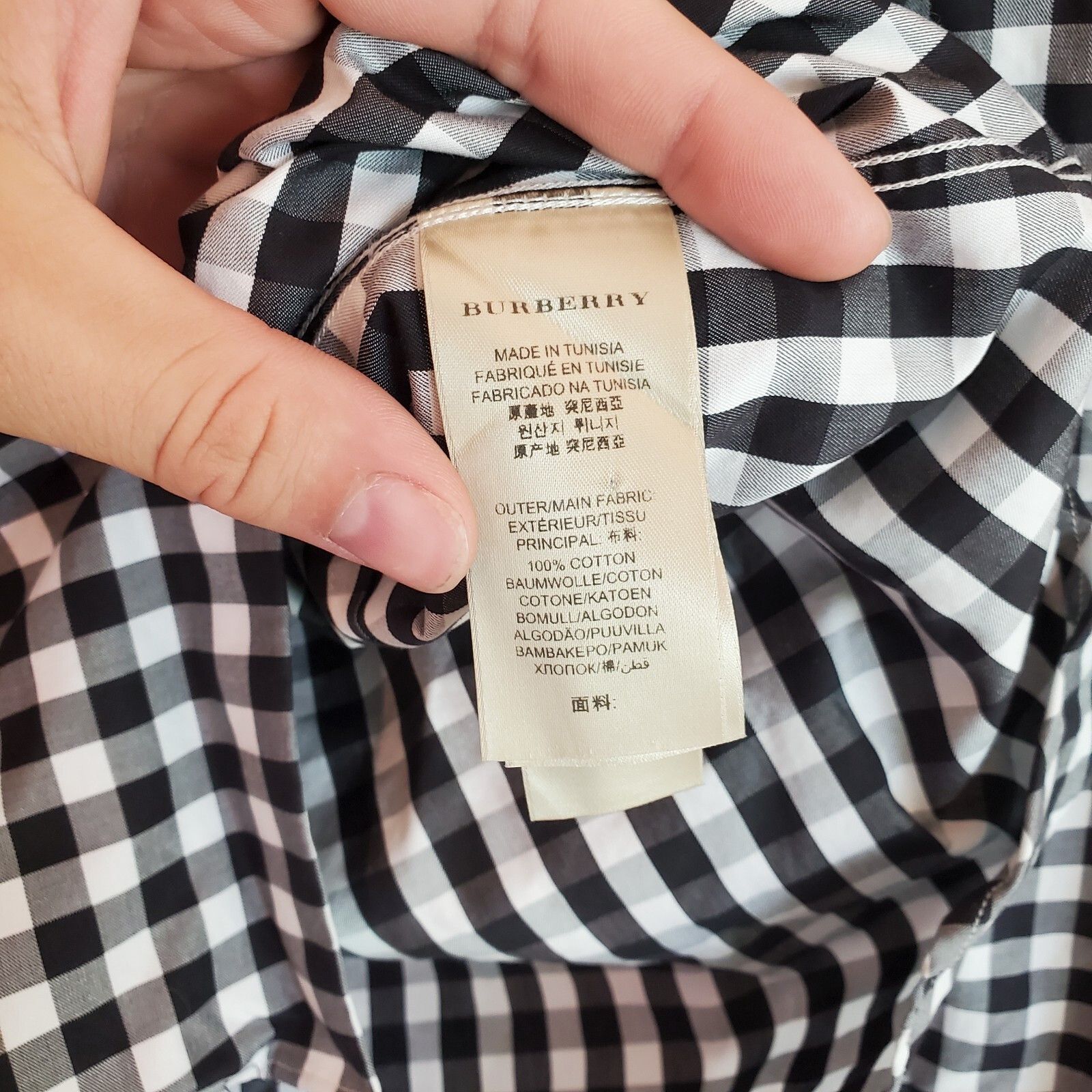 Burberry Burberry Nova Check plaid button up shirt black white size L Size US L / EU 52-54 / 3 - 4 Thumbnail