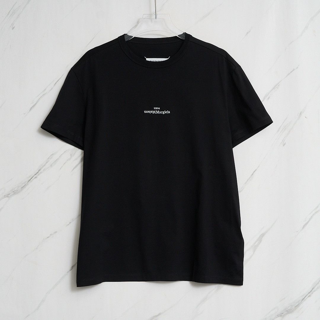 Maison Margiela Maison Margiela Unisex Logo Embroidered Cotton T-Shirt Size US S / EU 44-46 / 1 - 1 Thumbnail