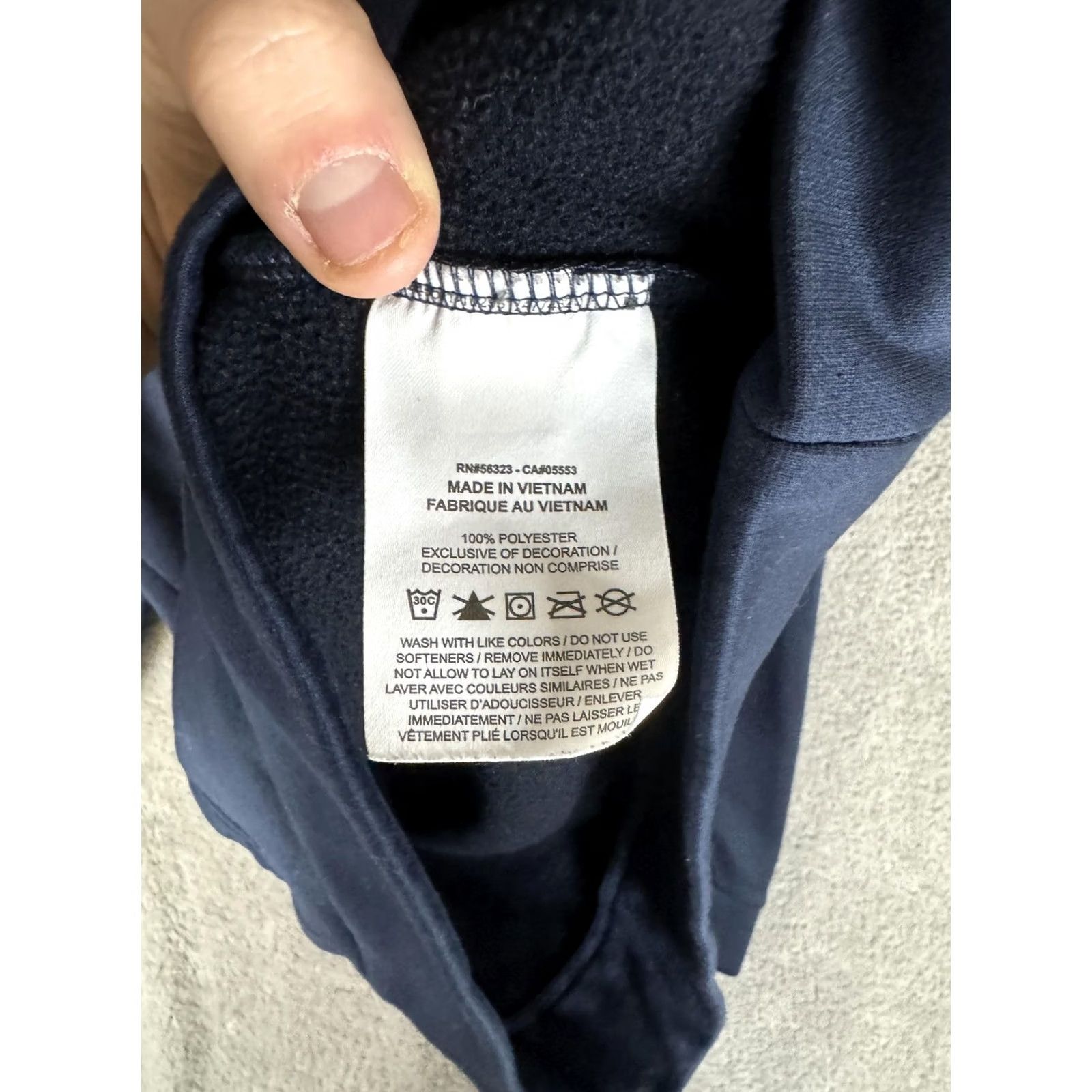 Nike Nike Hoodie Pullover Mens S Blue Therma-FIT Zip Pocket Graphic Print Sweatshirt Size US S / EU 44-46 / 1 - 7 Thumbnail