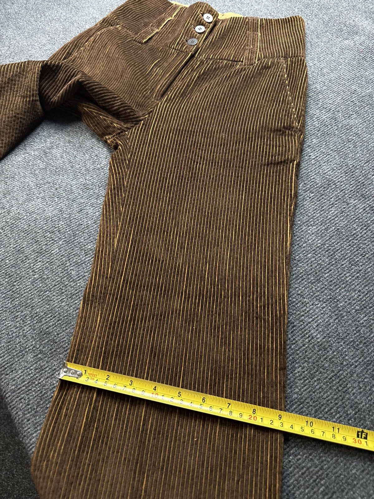 Adolfo Dominguez Adolfo Dominguez 00s Corduroy Wide Leg Pants High Rise Flare Size 25" / US 0 / IT 36 - 24 Thumbnail