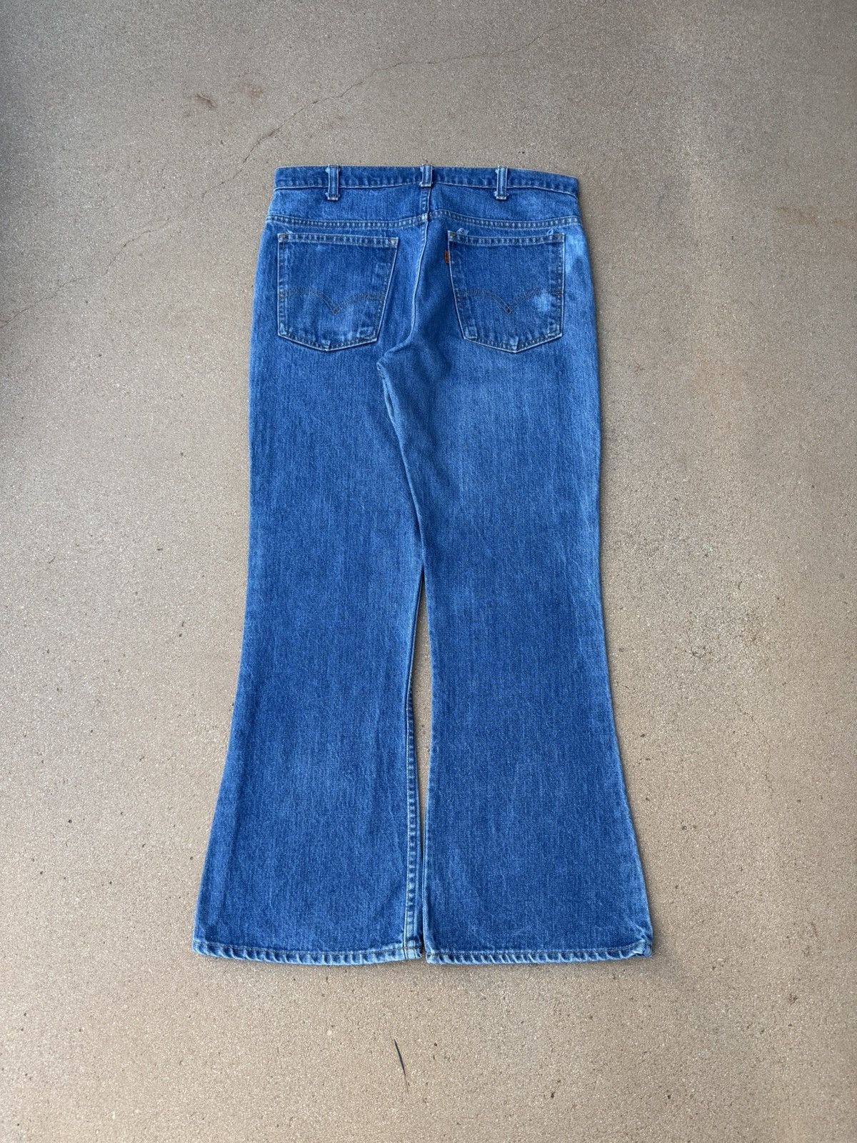 Levi's Vtg 70’s Levi’s 646 Orange Tab Bellbottom Flare Jeans 33x28 Size US 33 - 2 Thumbnail
