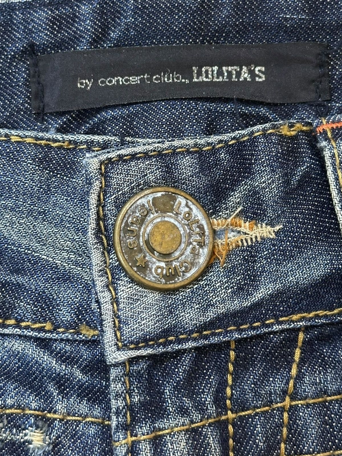 Japanese Brand Vintage Lolita Flare Bootcut Clawmark Whiskers Denim Size US 29 - 5 Thumbnail