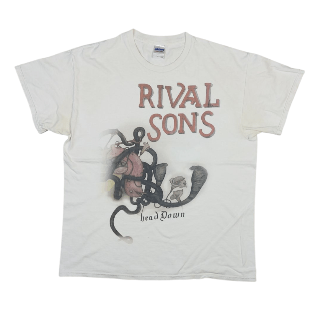 Band Tees × Vintage Official Rival Sons Band Head Down Album Blues Rock TEE Size US L / EU 52-54 / 3 - 1 Thumbnail