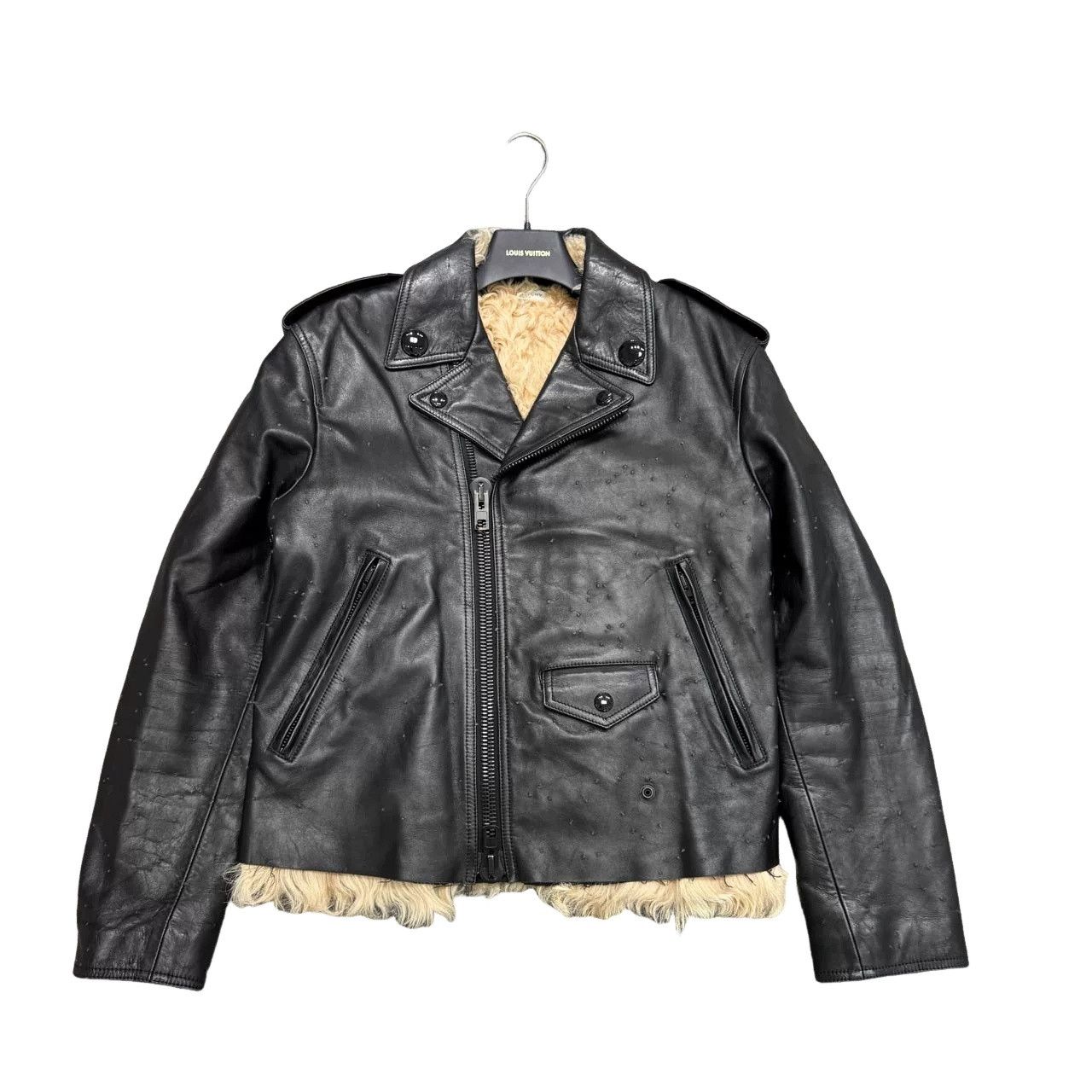 Givenchy Givenchy Raccoon Fur Trim Leather Jacket Size 48 Size US M / EU 48-50 / 2 - 1 Thumbnail