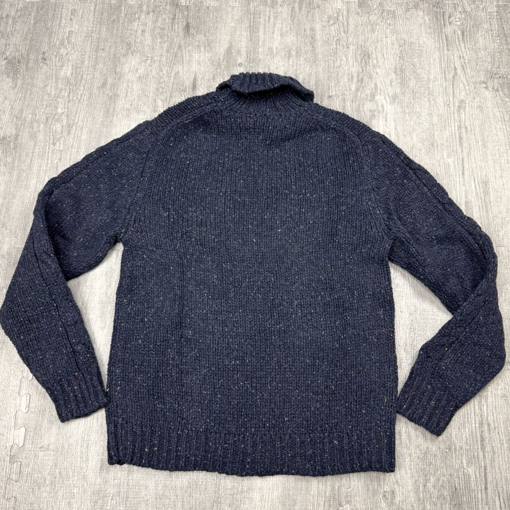 Gap VINTAGE Y2K GAP MENS CABLE KNIT TURTLENECK SWEATER LAMBSWOOL BLEND HEATHERED BLUE SIZE XL Size US XL / EU 56 / 4 - 7 Thumbnail