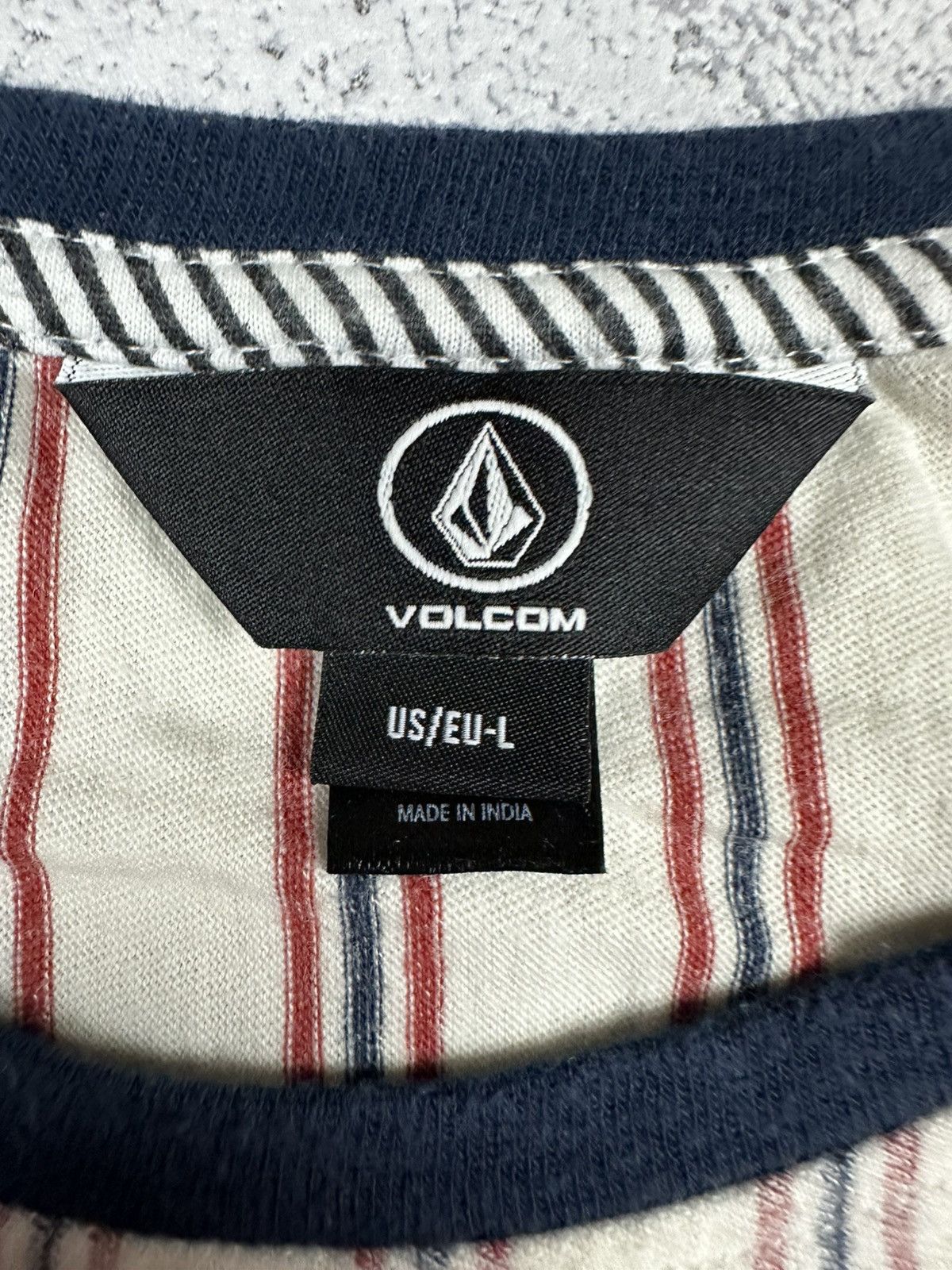 Volcom Volcom Striped Tee with Embroidered Match Design Size US L / EU 52-54 / 3 - 6 Thumbnail