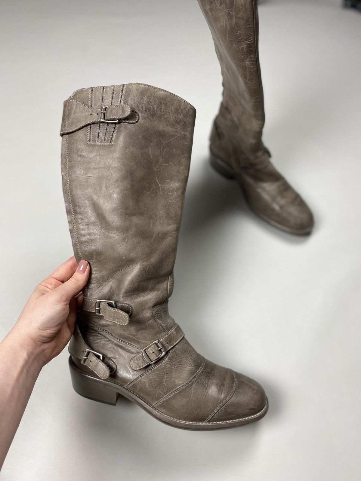 Belstaff Belstaff Trialmaster leather over the knee biker boots shoes Size US 8 / IT 38 - 8 Thumbnail