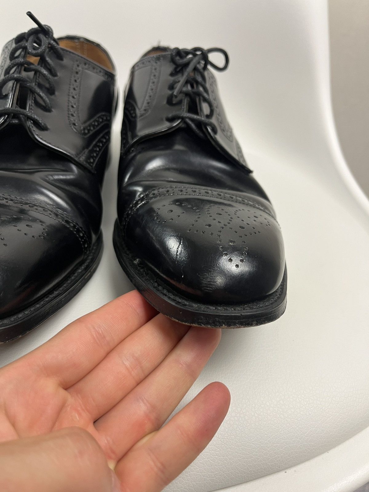 Cheaney Vintage Joseph Cheaney Oxford Brogue Shoes Calf Leather UK 9 Size US 9 / EU 42 - 7 Thumbnail