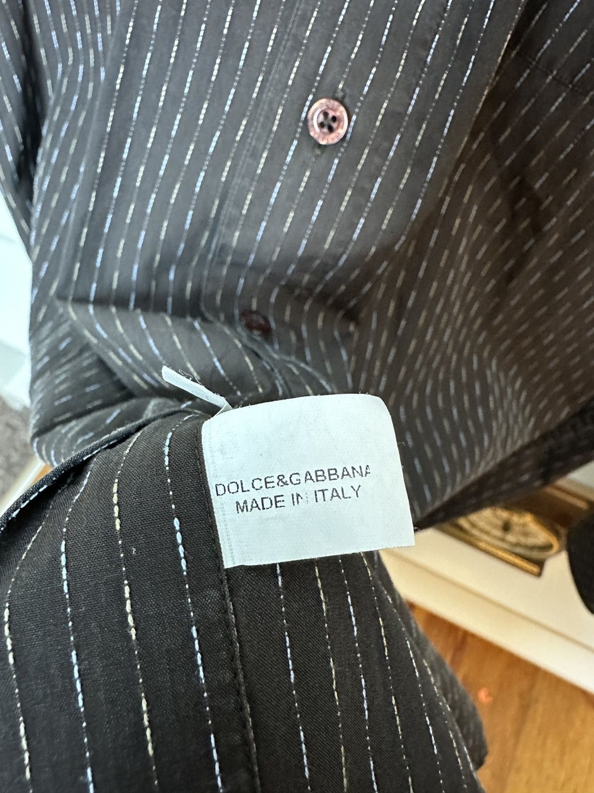 Dolce & Gabbana Dolce & Gabbana brown button up shirt Size US L / EU 52-54 / 3 - 9 Thumbnail