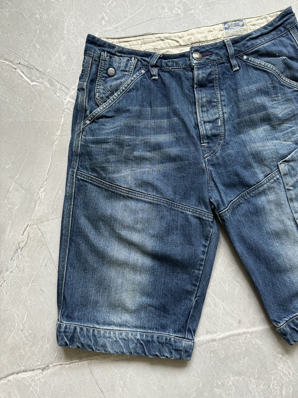G-Star Vintage G-Star Raw Big Logo Back Buckle Denim Shorts Baggy Size US 34 / EU 50 - 3 Thumbnail