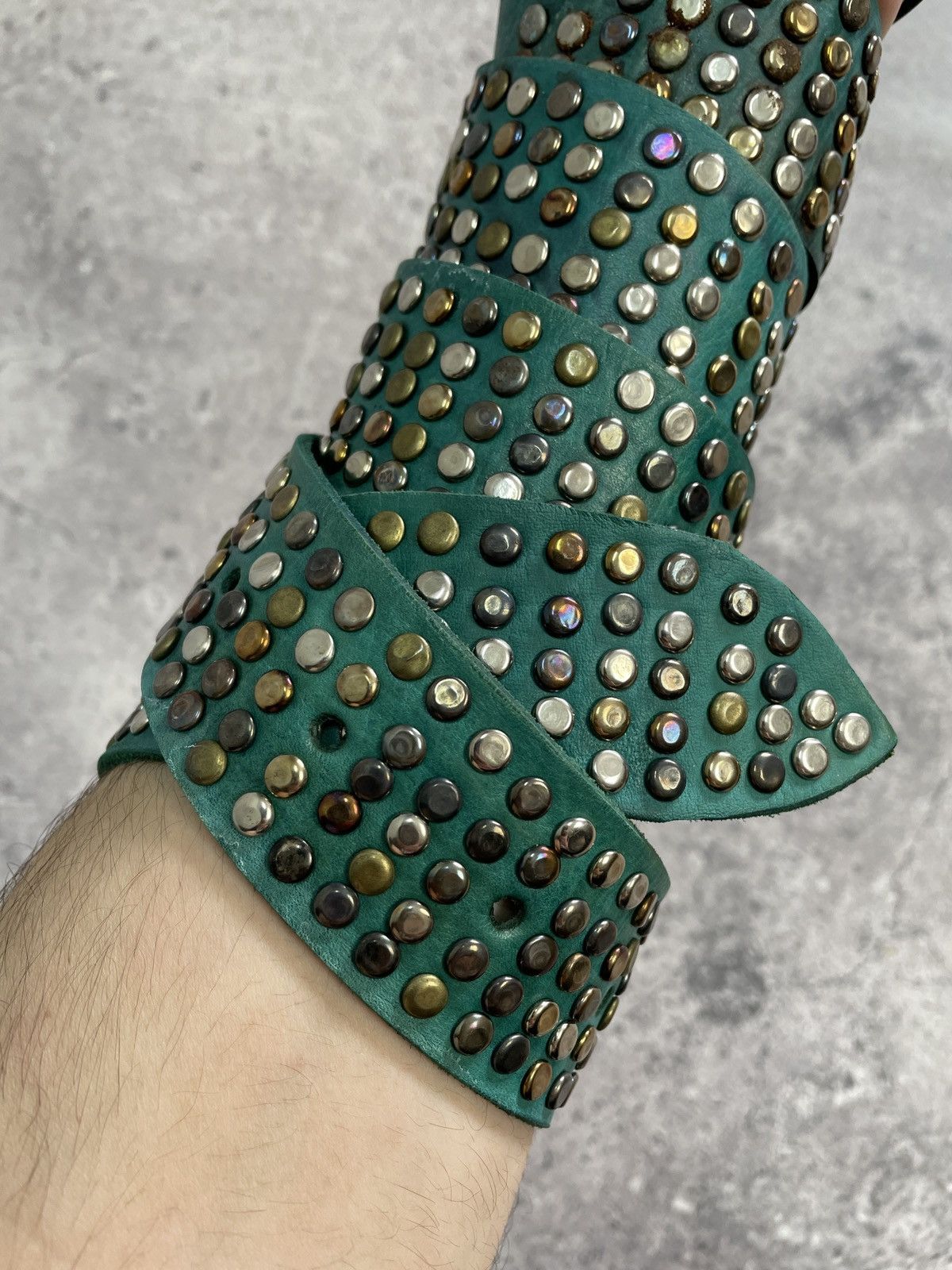 Hysteric Glamour Vintage Belt 00s Rhinestones Punk Leather Belts size 34/36 Size 34 - 2 Thumbnail