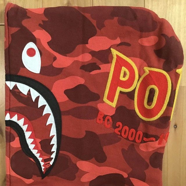 Bape BAPE Red camo Shark full zip hoodie a bathing ape Size US M / EU 48-50 / 2 - 5 Thumbnail