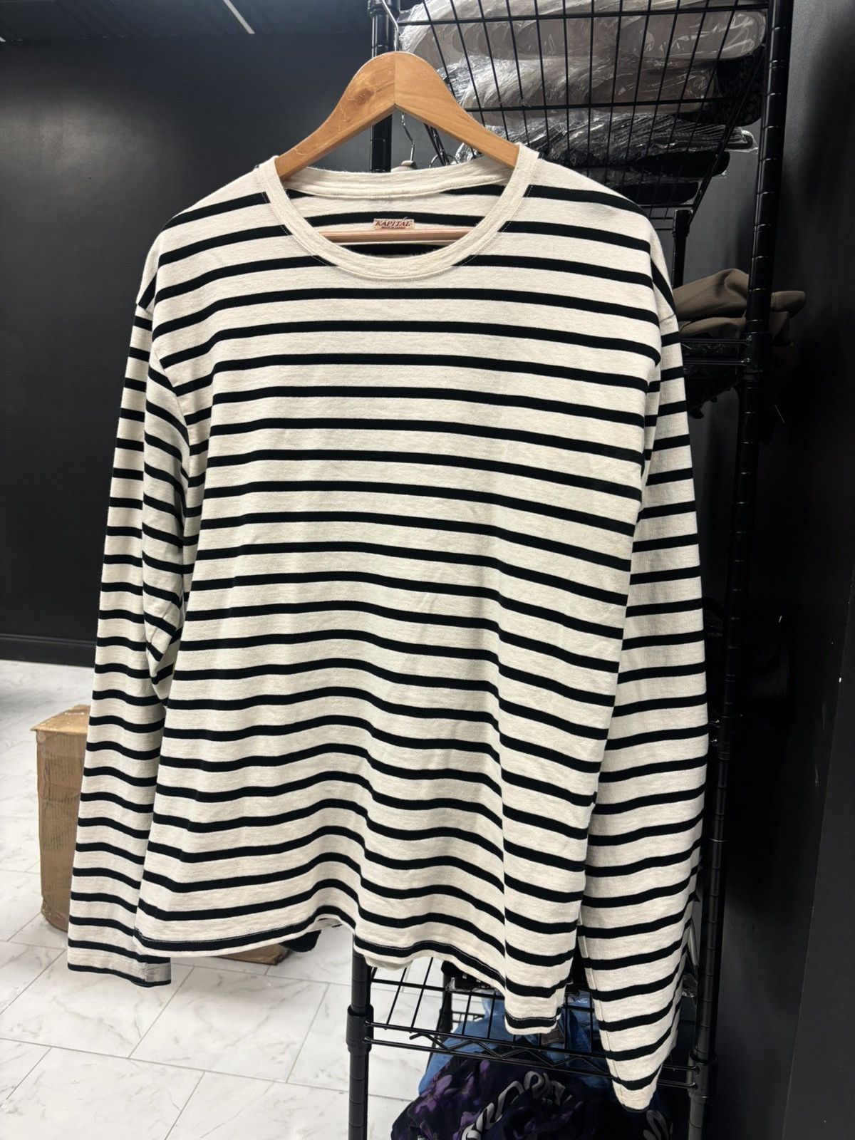 Kapital Kapital Stripe Smiley Face long sleeve tee Size US XL / EU 56 / 4 - 2 Thumbnail