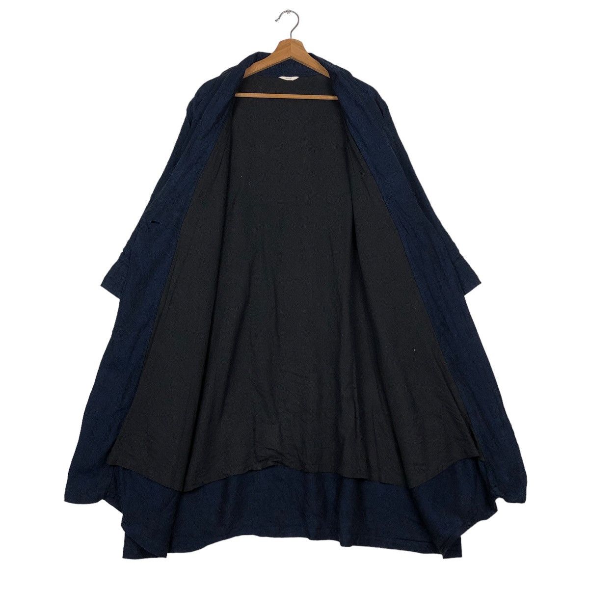 Issey Miyake 🔥Rich Black Long Jacket Double Breast Inspire Issey Miyake Size US M / EU 48-50 / 2 - 13 Thumbnail