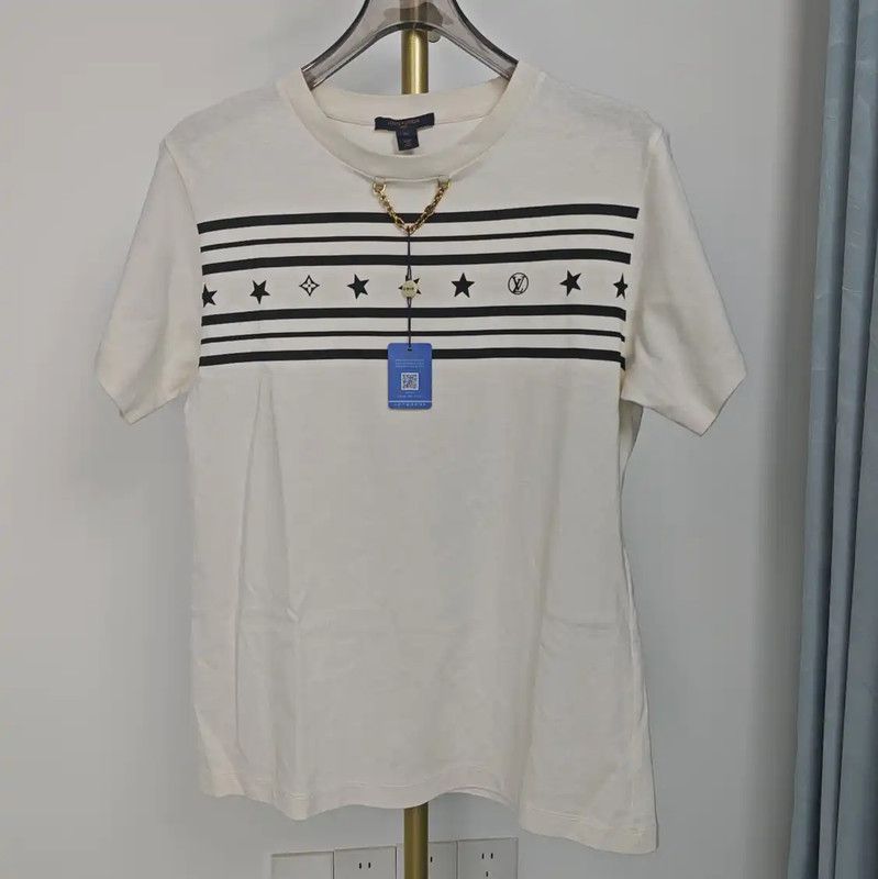 Louis Vuitton Louis Vuitton White Cotton Summer T-Shirt 0089 Size XL / US 12-14 / IT 48-50 - 1 Thumbnail