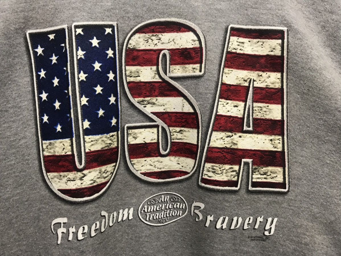 Vintage Vintage 90s USA Freedom Bravery Sweatshirt Size US L / EU 52-54 / 3 - 4 Thumbnail