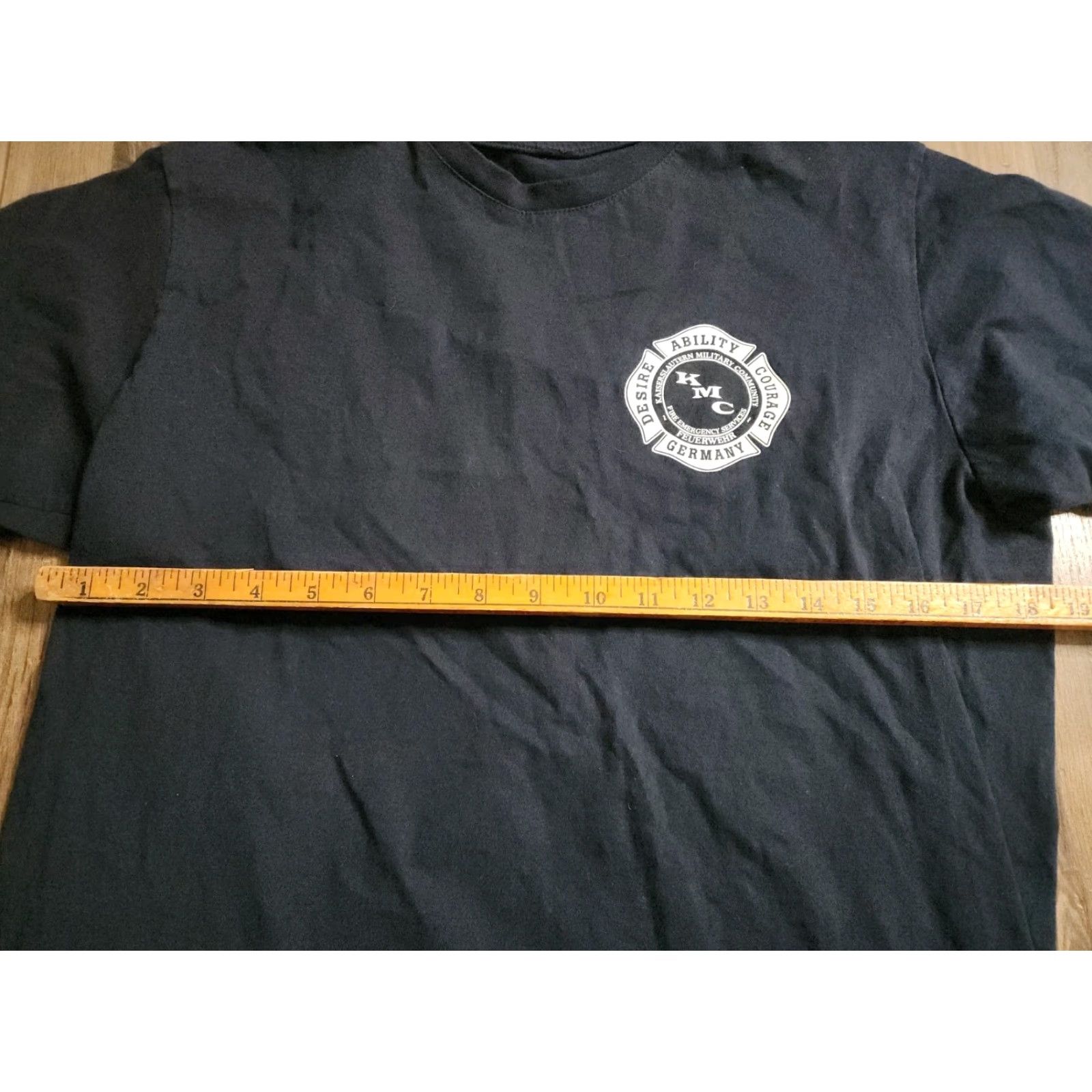 Doublet VINTAGE Unbranded Mens T-Shirt Shirt Blau German Feuerwehr Germany Fire Services Firefighter Double Sided Short Sleeve Round Neck Casual Blue Mens S Size US S / EU 44-46 / 1 - 2 Thumbnail