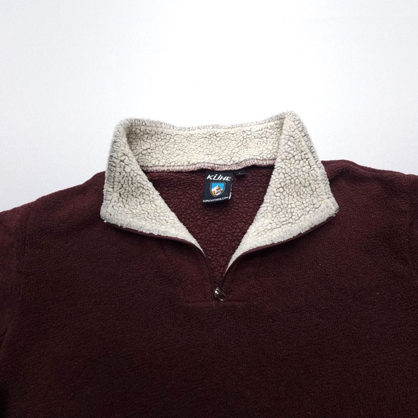 Vintage Kuhl Alfpaca Fleece 1/4 Zip Sweater Womens Large Lightweight Hiking Wear Size L / US 10 / IT 46 - 4 Thumbnail