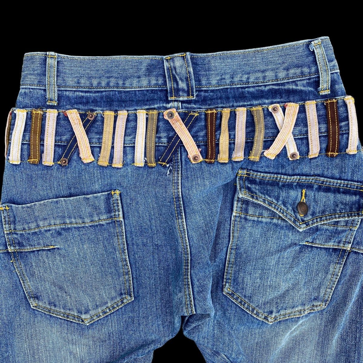 Japanese Brand × Vintage DOUBLE WAIST BREATH MINT DISTRESSED BONDAGE DENIM PANTS Size US 31 - 12 Thumbnail