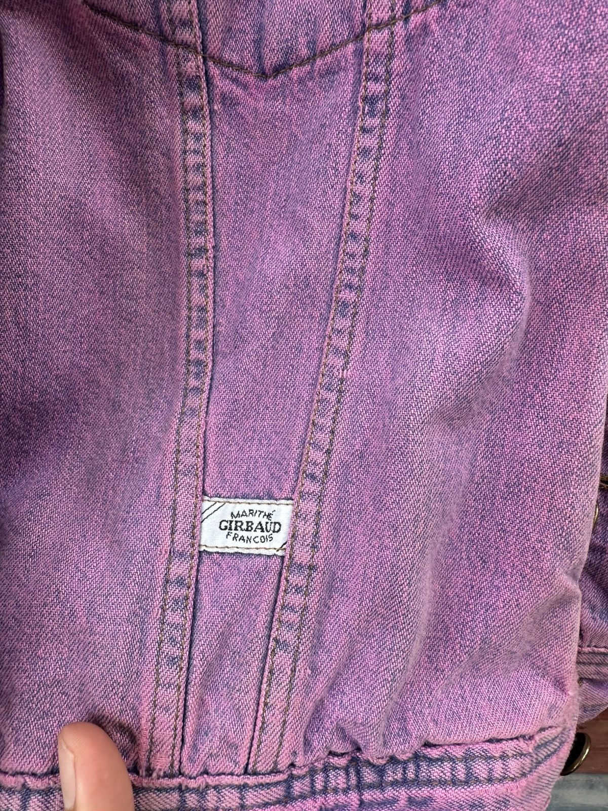 Marithe + Francois Girbaud 👹Vintage Marithe Francois Girbaud Purple Trucker Jacket Size US M / EU 48-50 / 2 - 10 Thumbnail