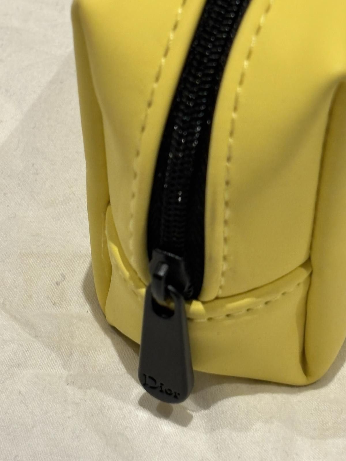 Dior Dior - Yellow Small Cosmetic Pouch with Black Zipper Size ONE SIZE - 2 Thumbnail